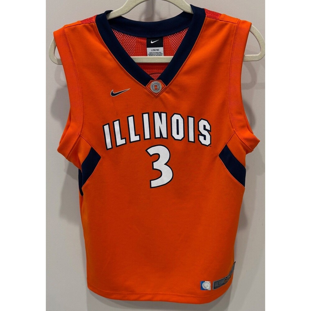 Illinois Fighting Illini - Nike Elite Basketball Jersey #3 - Youth Large (16/18)